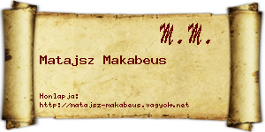 Matajsz Makabeus névjegykártya